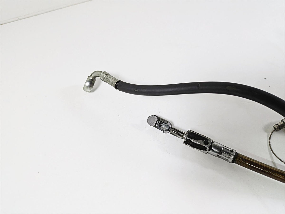 2009 Harley FLSTSB Cross Bones Extended Brake Line Throttle Cable Set 15" {{ shop.shopifyCountryName }} - Mototech271