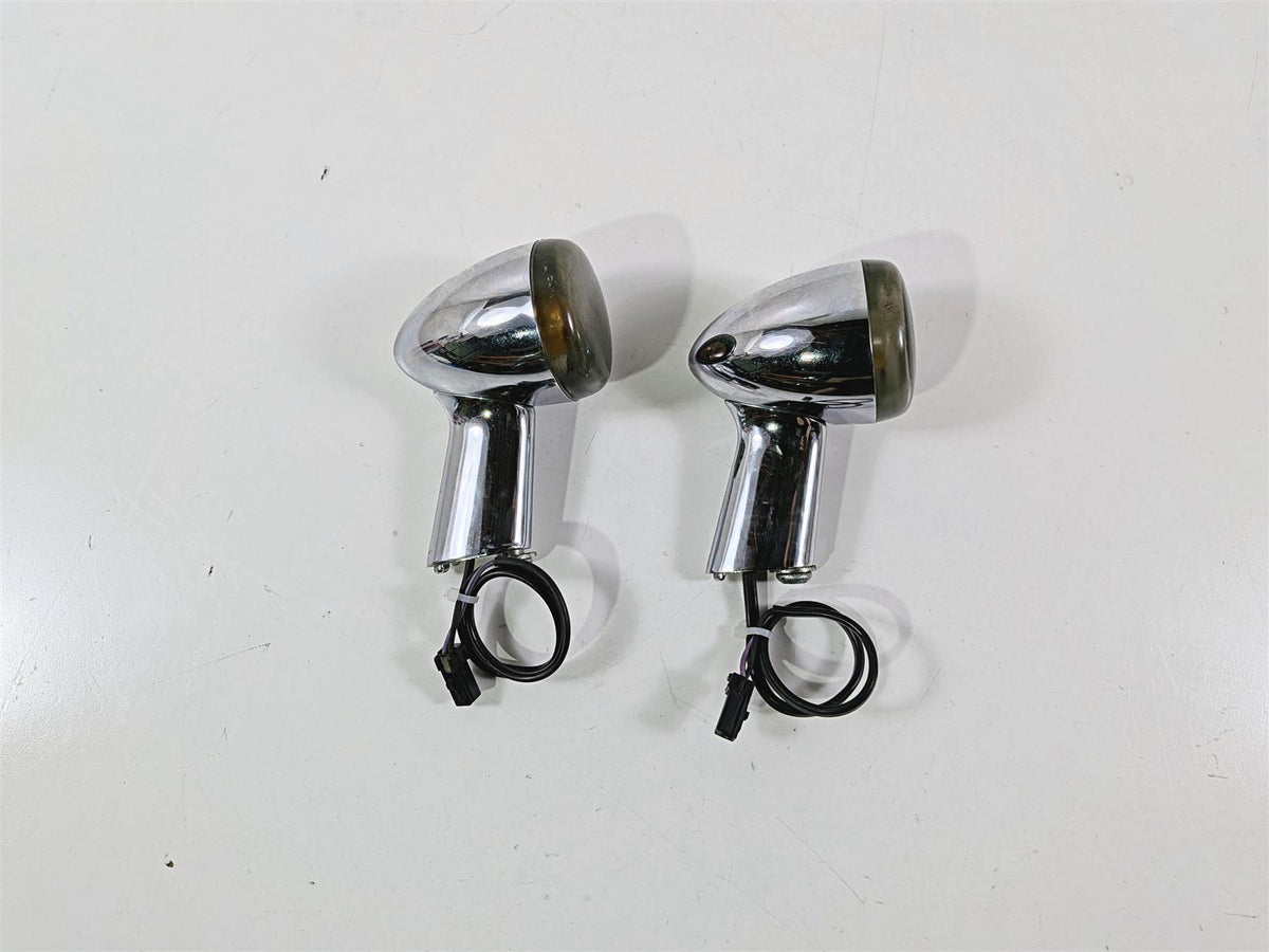 2005 Harley Softail FLSTFSE CVO Fat Boy Rear Blinker Turn Signal Set 69196-03-Mototech271