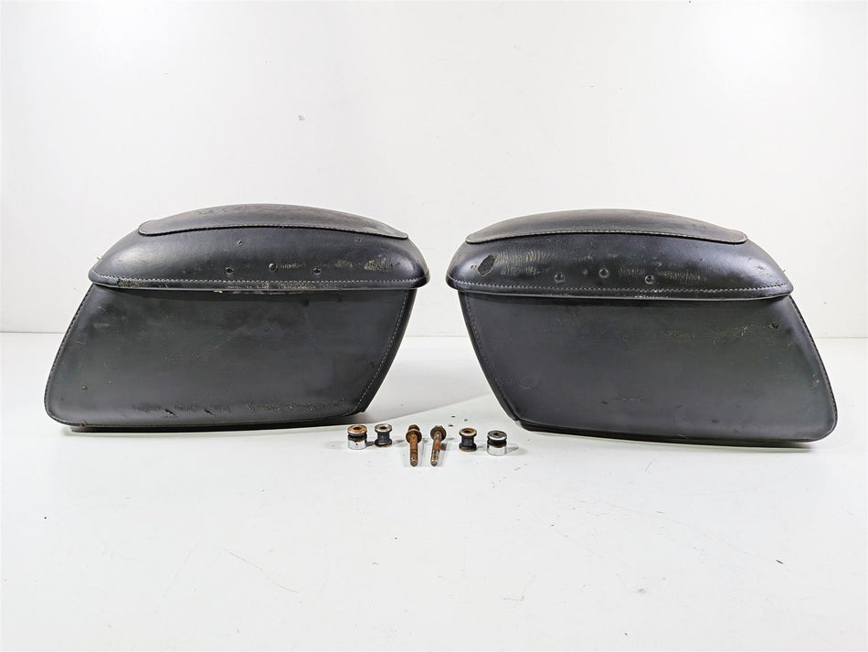 2012 Harley Softail FLSTF Fat Boy Saddlebag & Mounts Leather Hard Bags 53061-00B {{ shop.shopifyCountryName }} - Mototech271