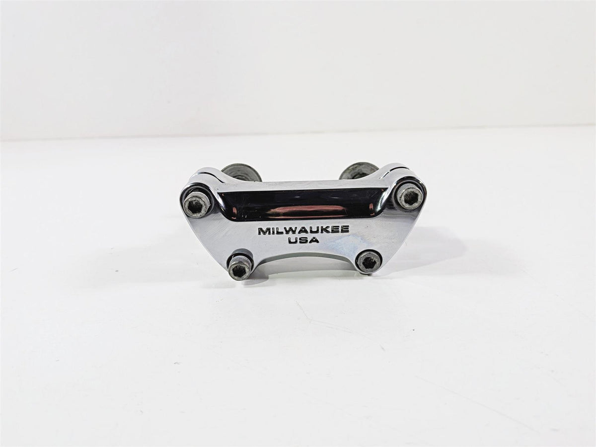 2011 Harley FXDF Dyna Fat Bob Chrome Milwaukee Handlebar Riser Clamps 55900025 {{ shop.shopifyCountryName }} - Mototech271