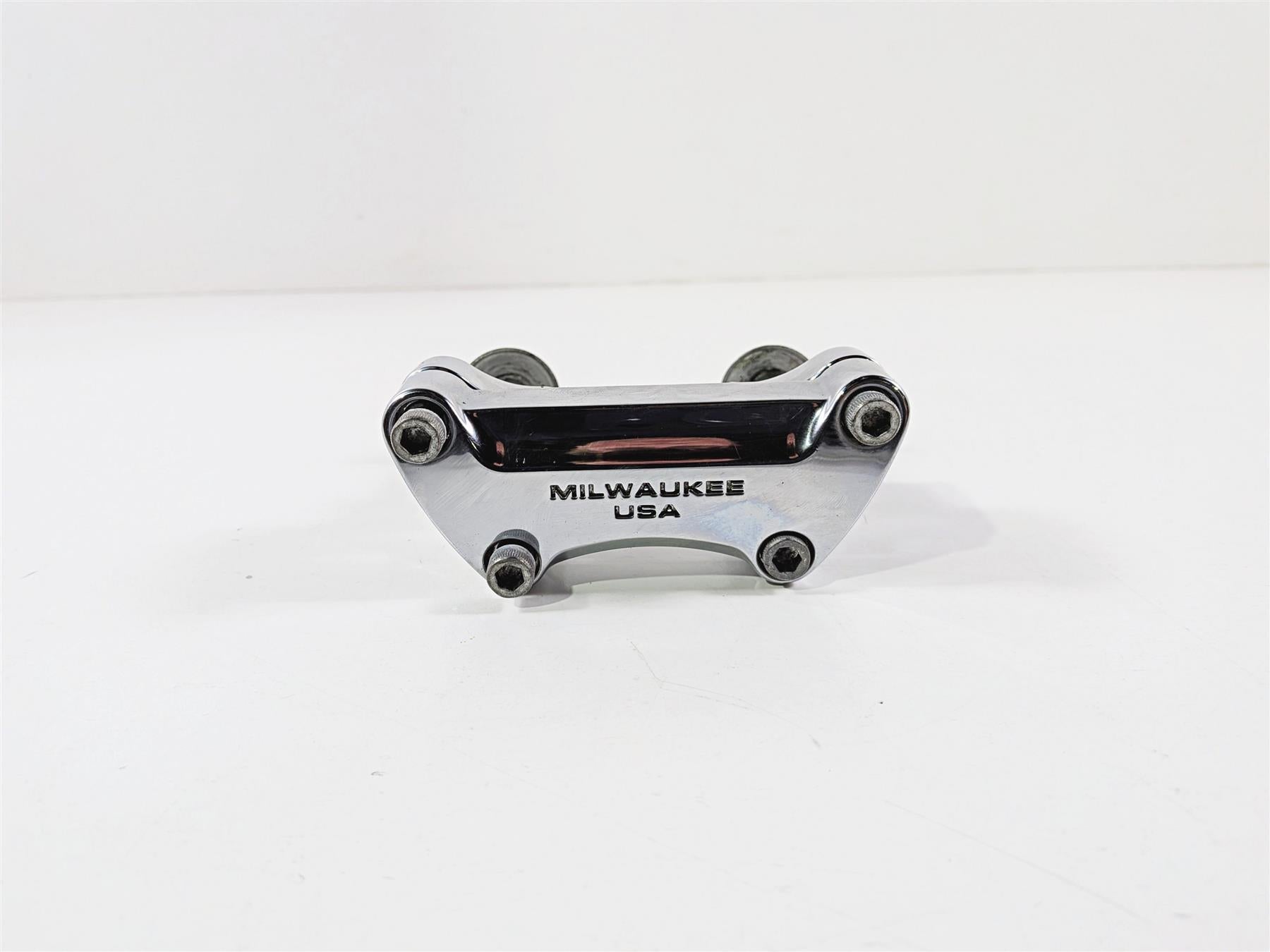 2011 Harley FXDF Dyna Fat Bob Chrome Milwaukee Handlebar Riser Clamps 55900025 {{ shop.shopifyCountryName }} - Mototech271