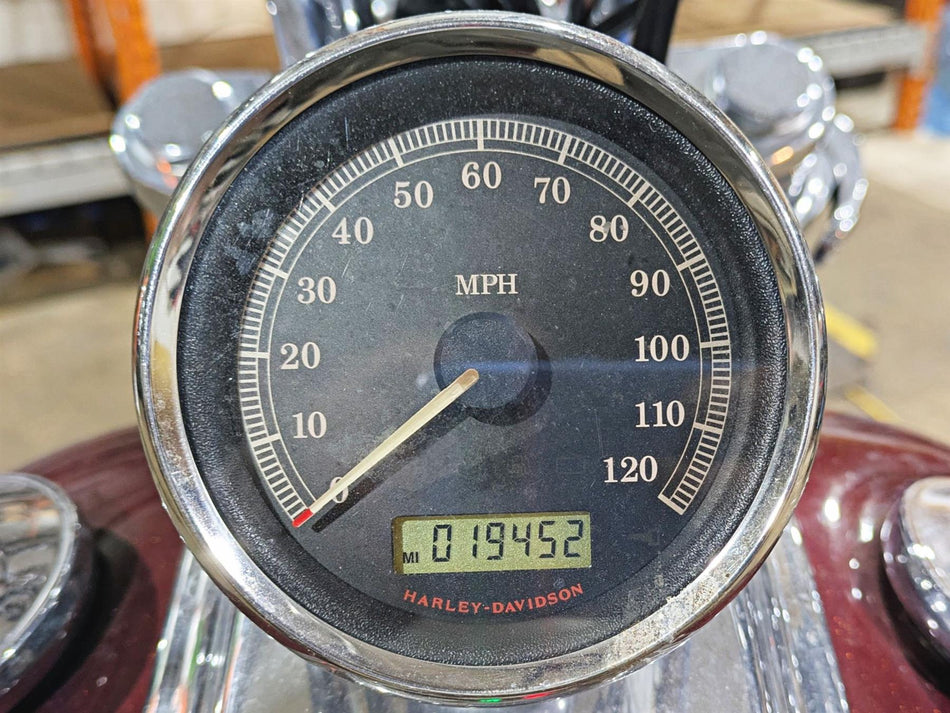 2009 Harley FXCWC Softail Rocker Speedometer Gauge Instrument -19k 67517-08 {{ shop.shopifyCountryName }} - Mototech271