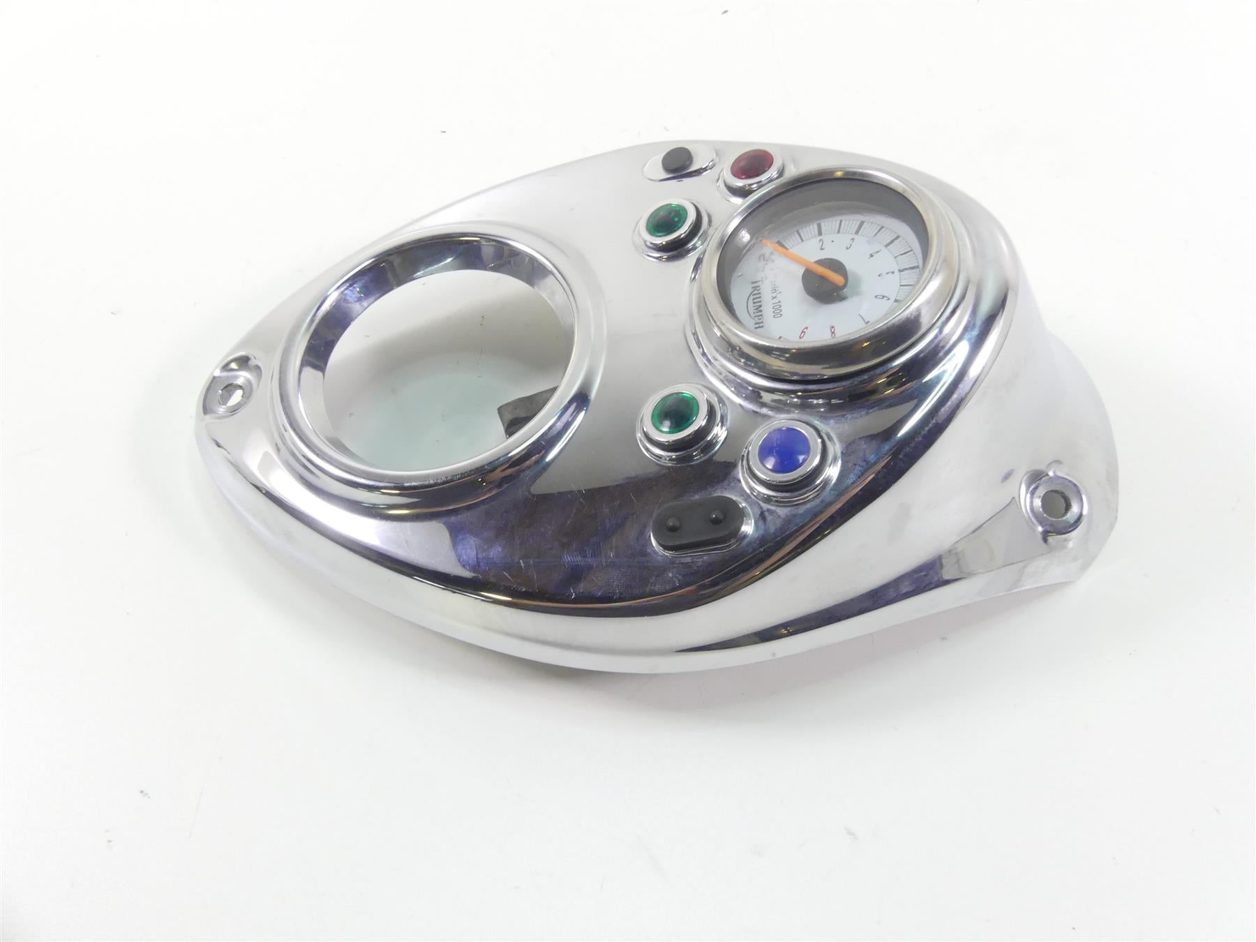 2002 Triumph Bonneville America Tank Cover Panel & Tachometer Tacho A9938043 {{ shop.shopifyCountryName }} - Mototech271