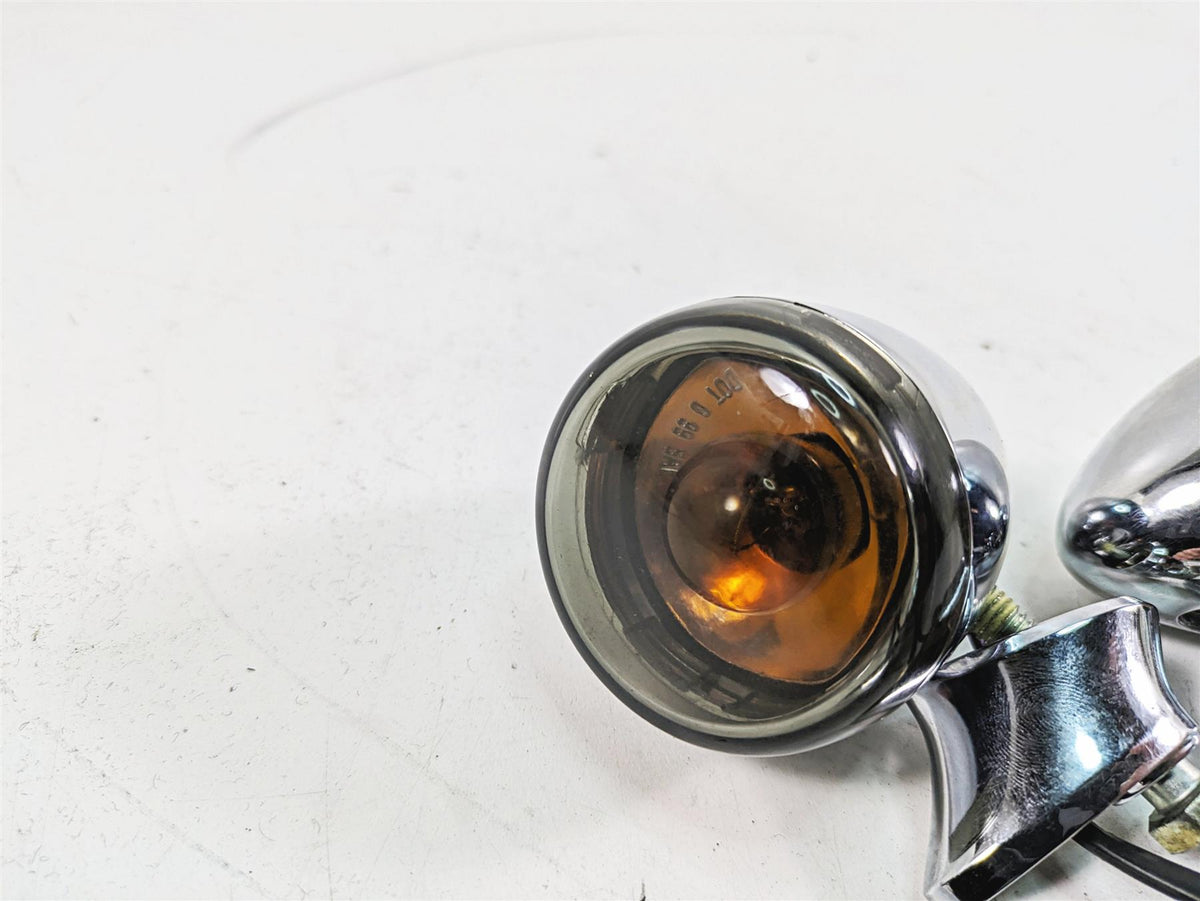 2009 Harley Dyna FXDFSE CVO Fat Bob Rear Smoked Blinker Turn Signal Set 69196-03 {{ shop.shopifyCountryName }} - Mototech271