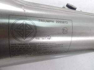2017 Triumph Thruxton 1200R Exhaust Pipe Muffler Silencer Set T2203872 T2203878