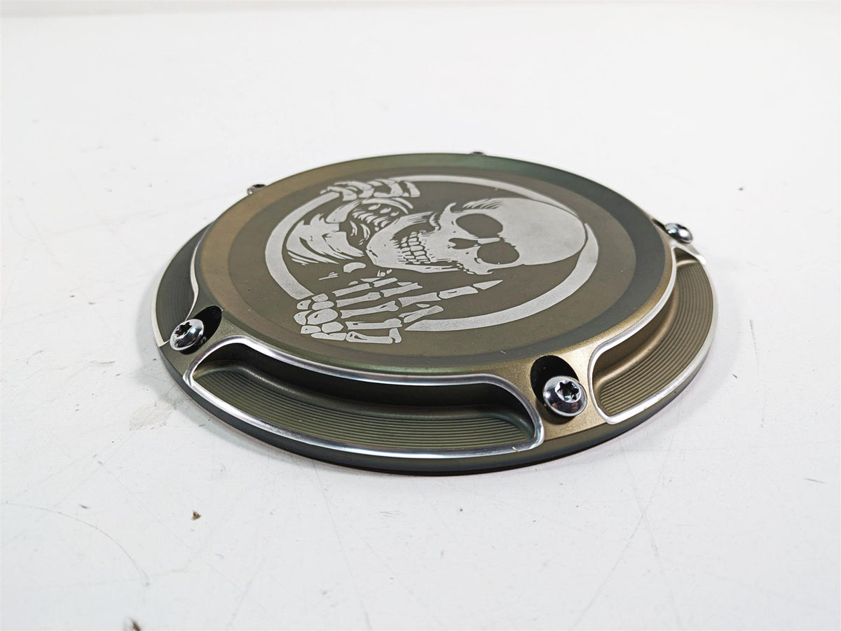 2009 Harley Softail FLSTSB Cross Bones Skull Middle Finger Skeleton Derby Cover {{ shop.shopifyCountryName }} - Mototech271