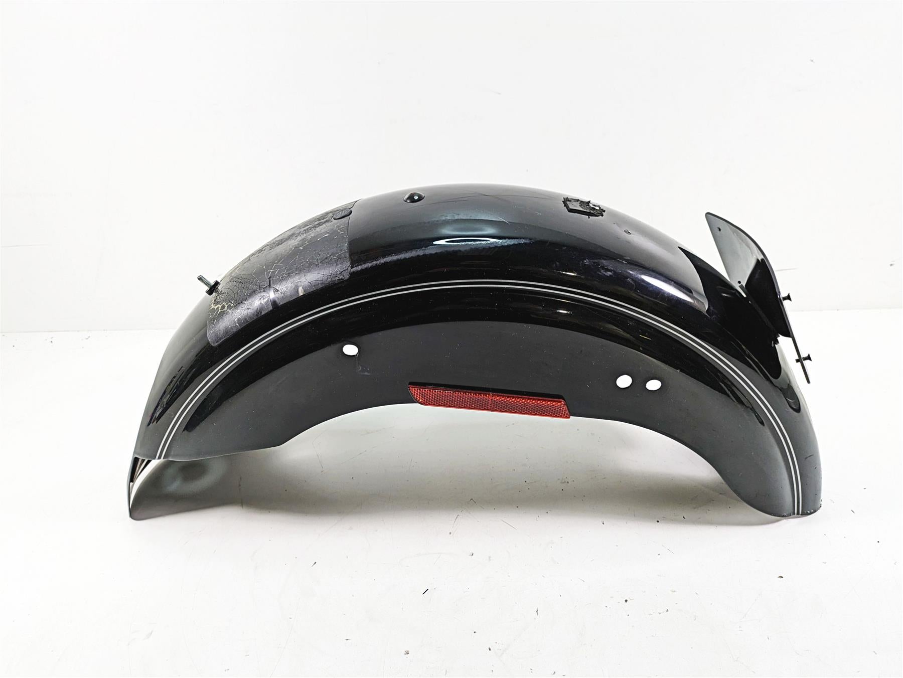 2005 Harley Dyna FXDL Low Rider Rear Fender Vivid Black Silver Stripes 59634-02 {{ shop.shopifyCountryName }} - Mototech271
