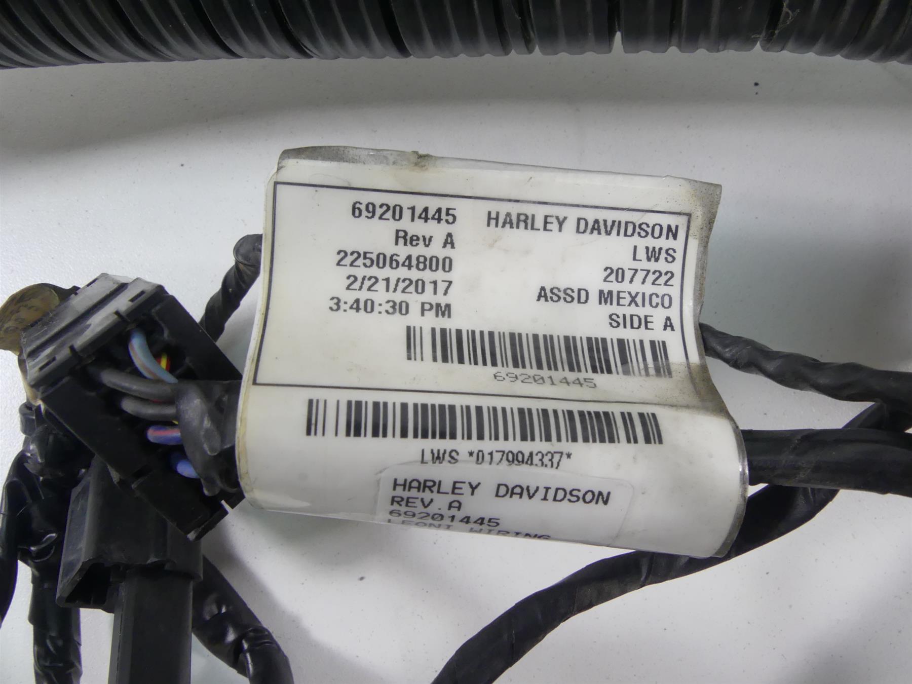 2017 Harley Dyna FXDB Street Bob Main Wiring Harness -Non Abs 71072-12 {{ shop.shopifyCountryName }} - Mototech271