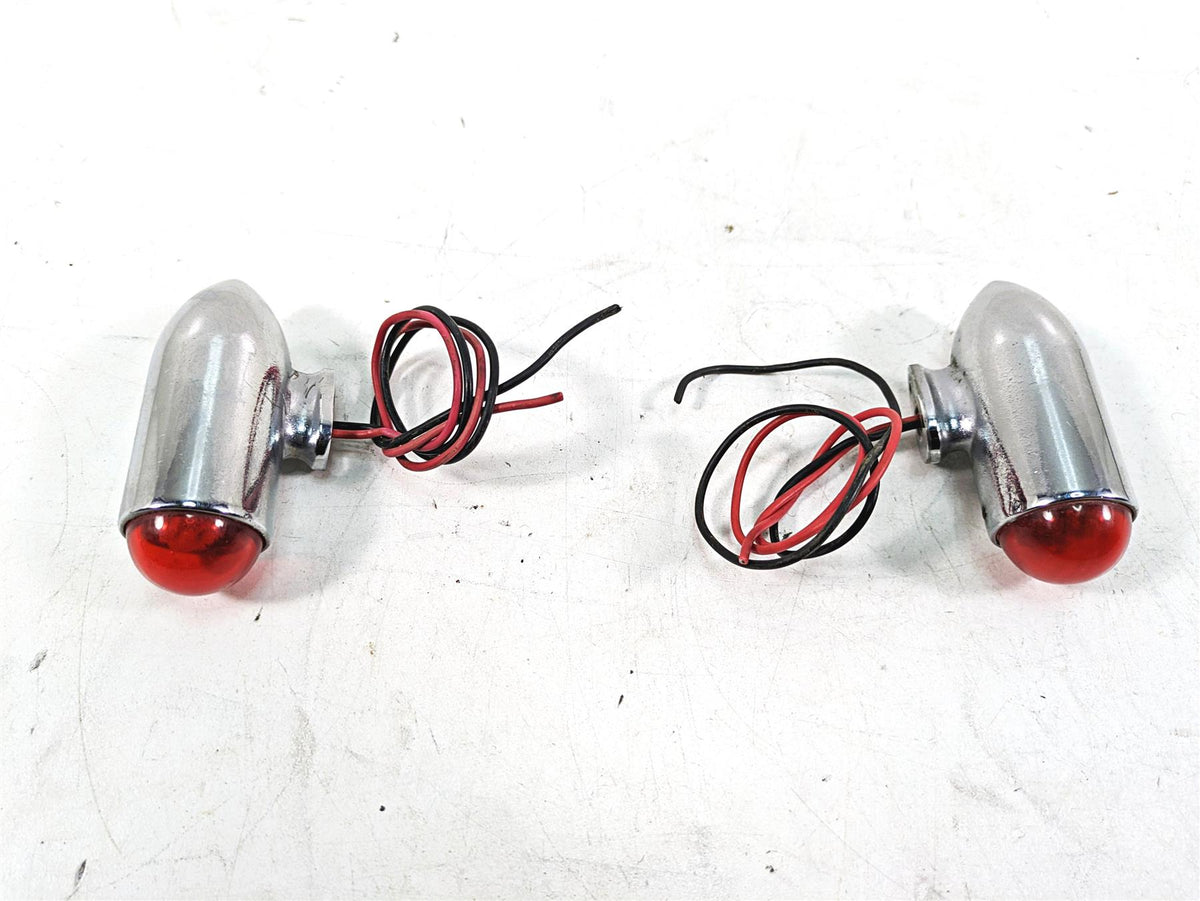 1999 Harley Touring FLHTC Electra Glide Trunk Side Light Lamp Chrome Set {{ shop.shopifyCountryName }} - Mototech271