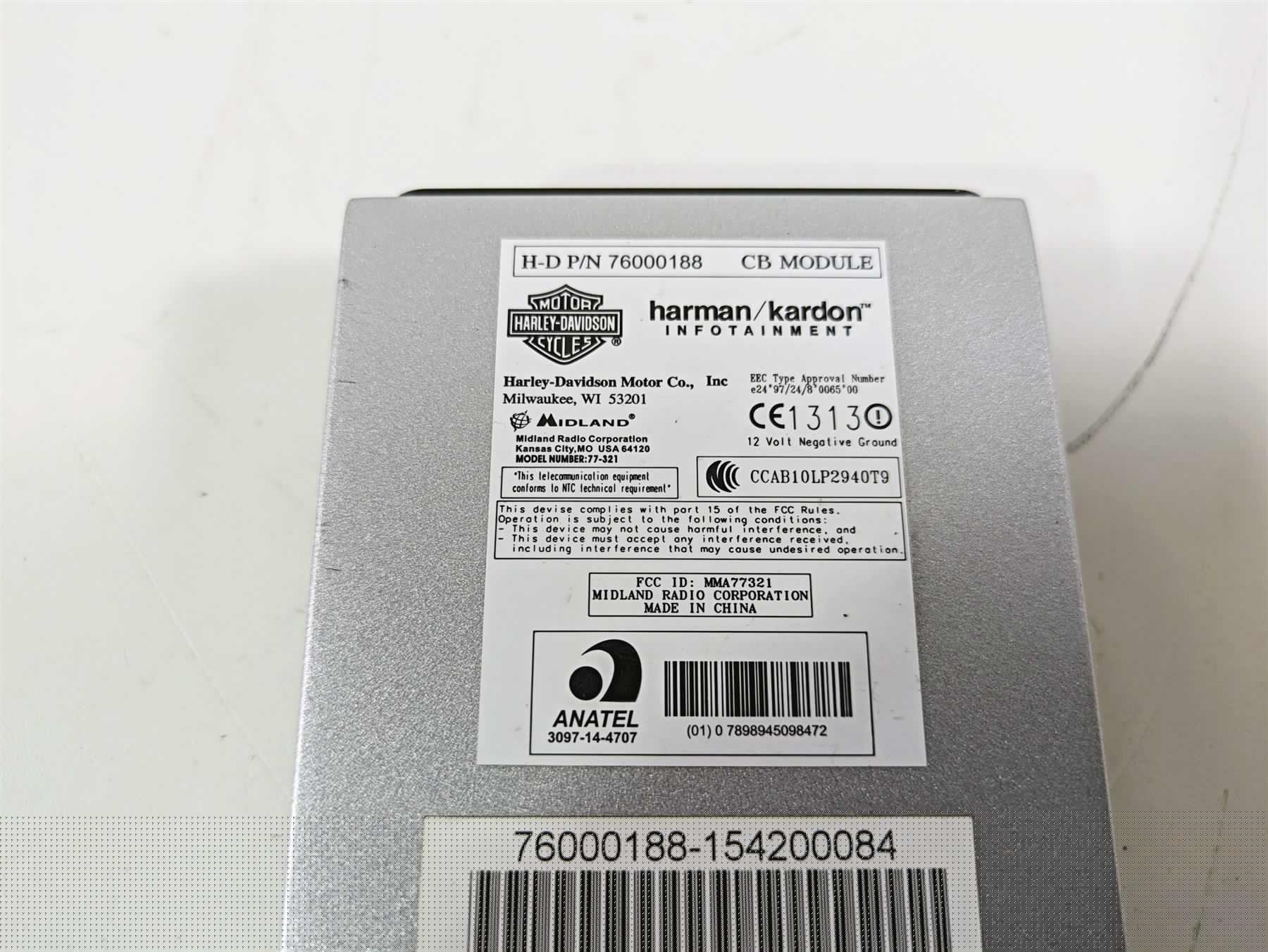 2017 Harley Touring FLHTKSE CVO E-Glide Cb Comm Control Module Ecm 76000188 {{ shop.shopifyCountryName }} - Mototech271