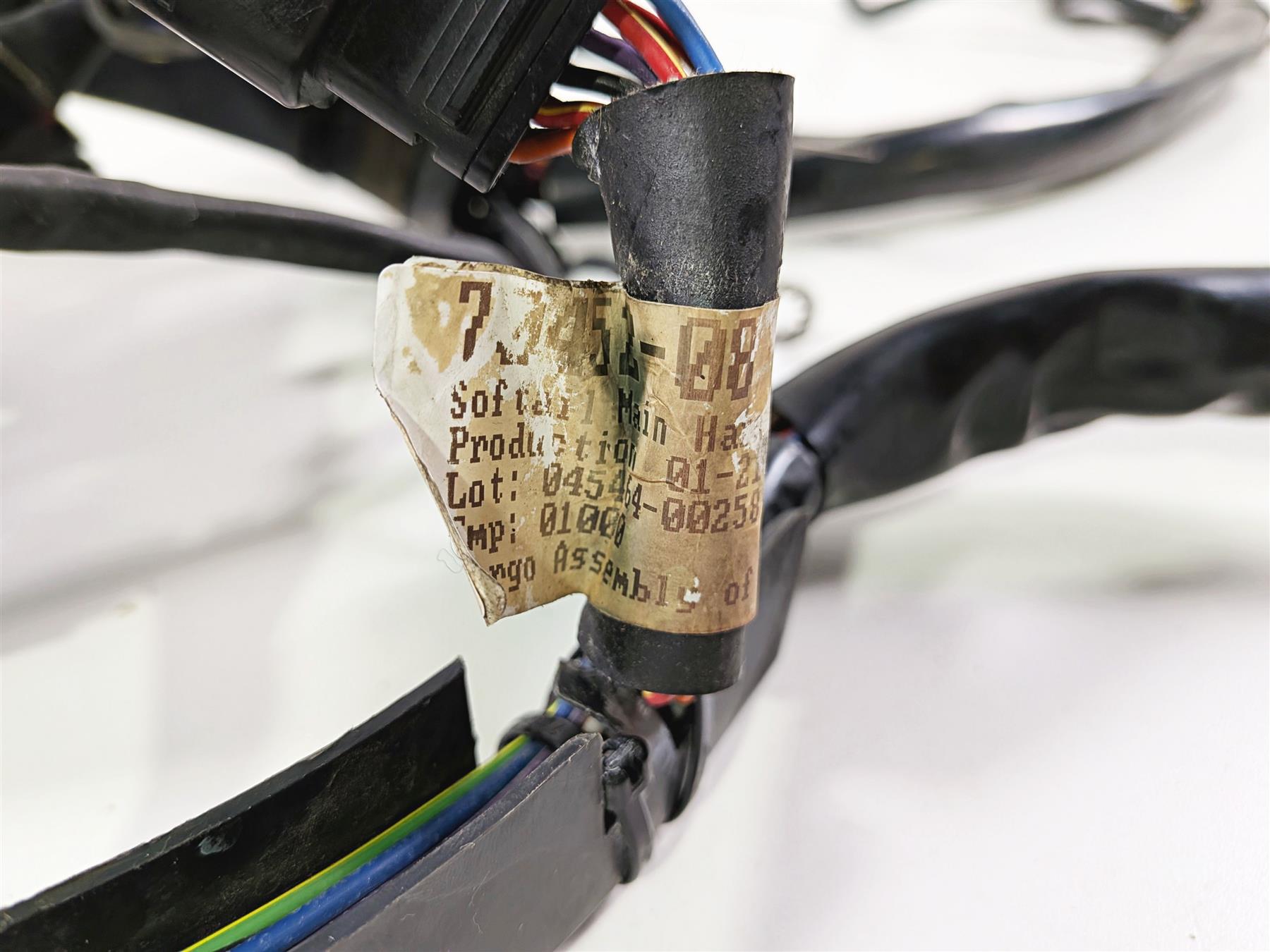 2009 Harley FXCWC Softail Rocker Main Wiring Harness Loom - No Cuts 70452-08 {{ shop.shopifyCountryName }} - Mototech271