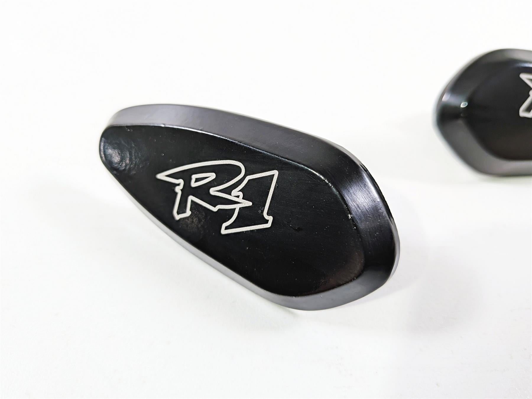 2008 Yamaha YZF R1 RN19 Aftermarket Black Mirror Delete Caps {{ shop.shopifyCountryName }} - Mototech271
