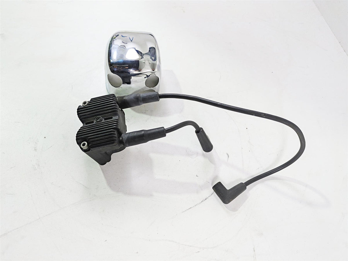 2004 Harley Softail FXSTDI Deuce Ignition Coil & Wires & Chrome Cover 31743-01 {{ shop.shopifyCountryName }} - Mototech271