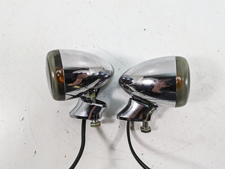 2009 Harley Dyna FXDFSE CVO Fat Bob Rear Smoked Blinker Turn Signal Set 69196-03 {{ shop.shopifyCountryName }} - Mototech271