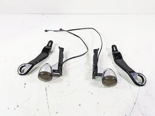 2016 Harley Touring FLTRX Road Glide Front Blinker Turn Signal & Mounts 67800512 | Mototech271