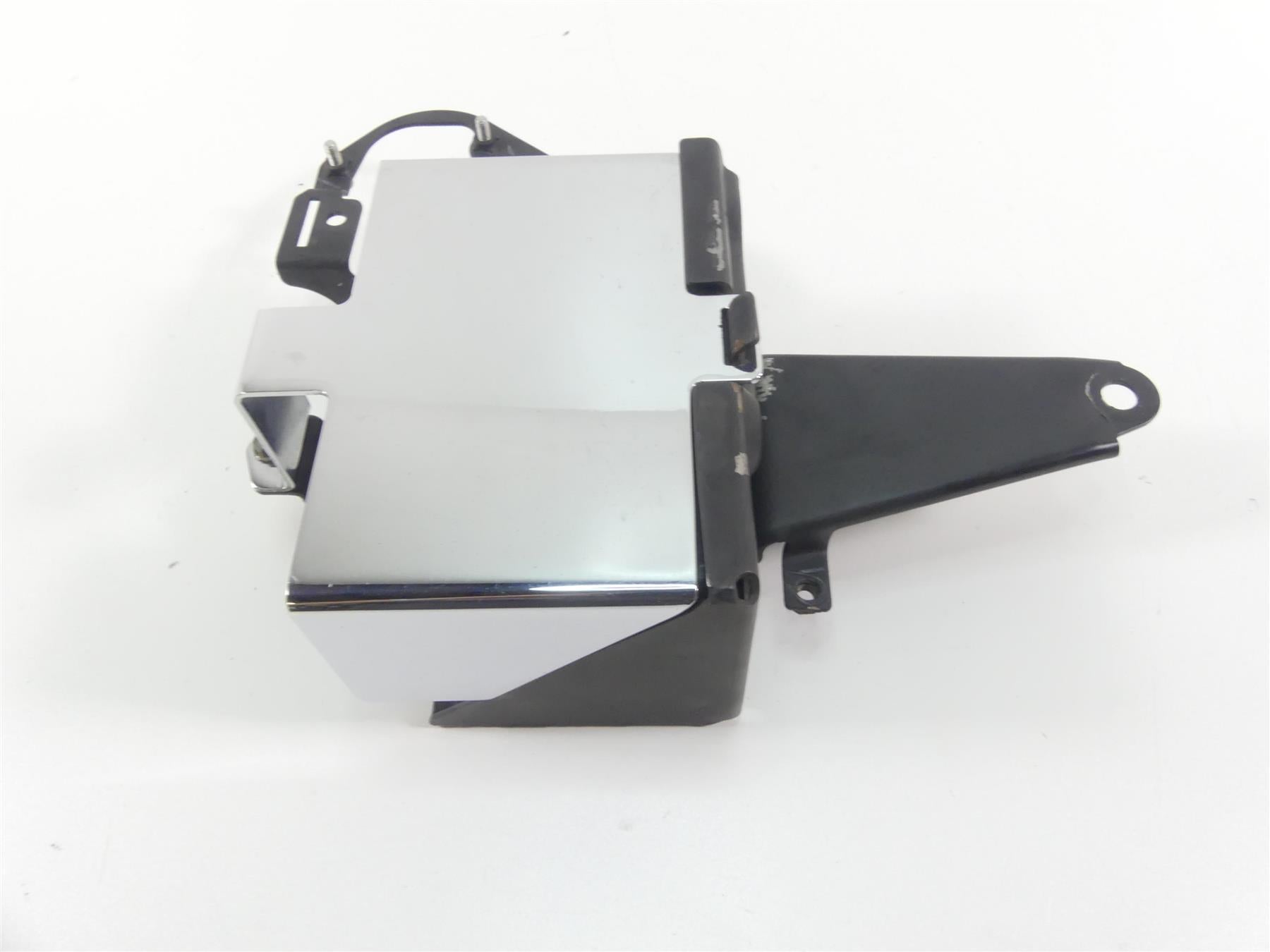 2002 Triumph Bonneville America Battery Box & Chrome Cover Lid Holder A9750011 {{ shop.shopifyCountryName }} - Mototech271