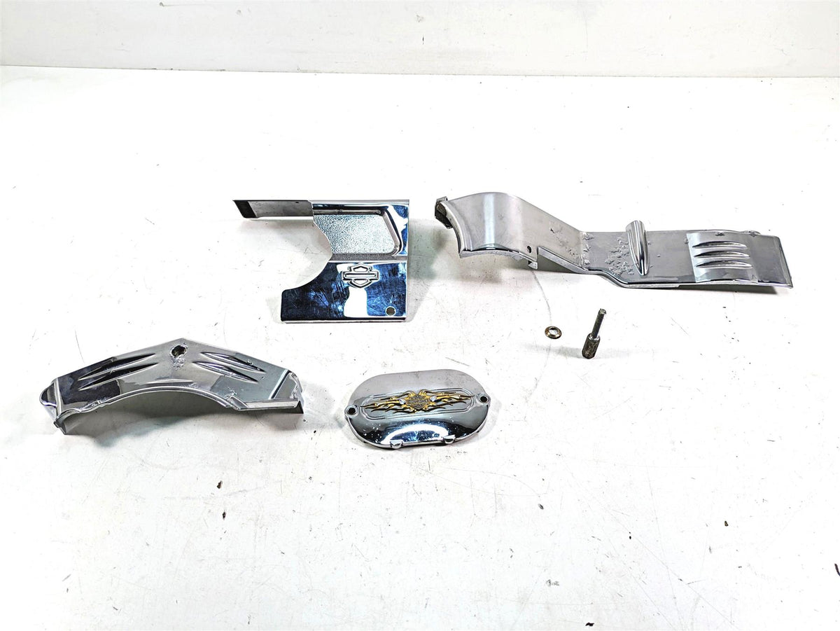 1999 Harley Touring FLHTC Electra Glide Drivetrain Transmission Chrome Covers {{ shop.shopifyCountryName }} - Mototech271