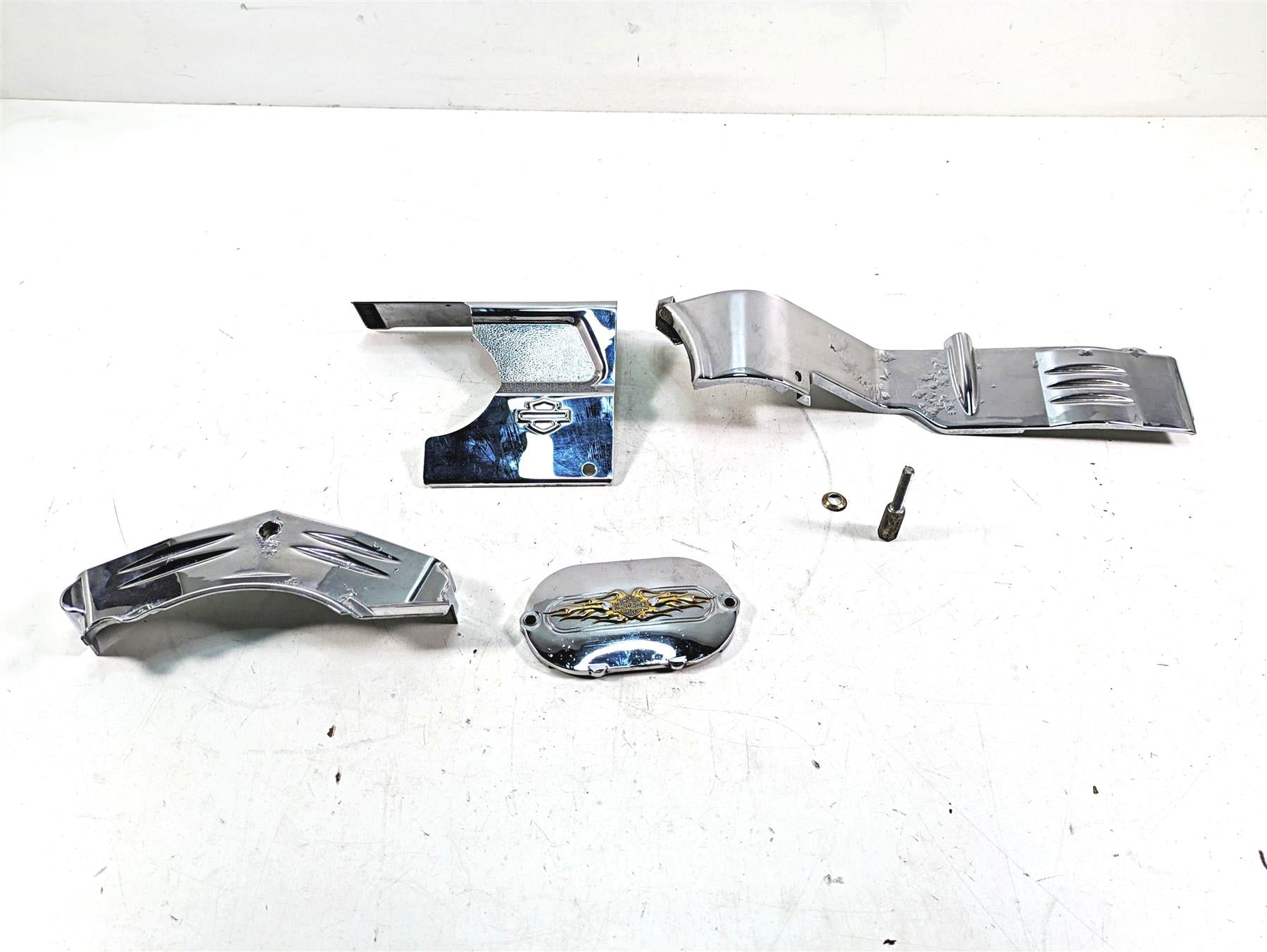 1999 Harley Touring FLHTC Electra Glide Drivetrain Transmission Chrome Covers
