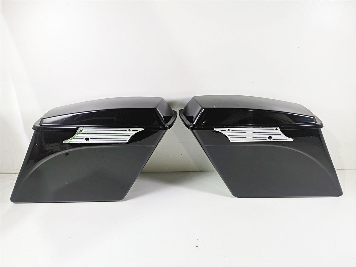 1998 Harley Touring FLHRCI Road King Stretched Saddle Bag Chrome Latches Set {{ shop.shopifyCountryName }} - Mototech271