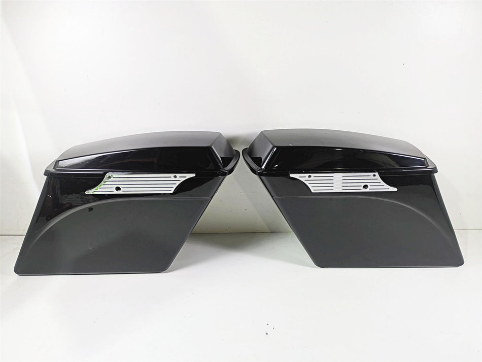 1998 Harley Touring FLHRCI Road King Stretched Saddle Bag Chrome Latches Set {{ shop.shopifyCountryName }} - Mototech271
