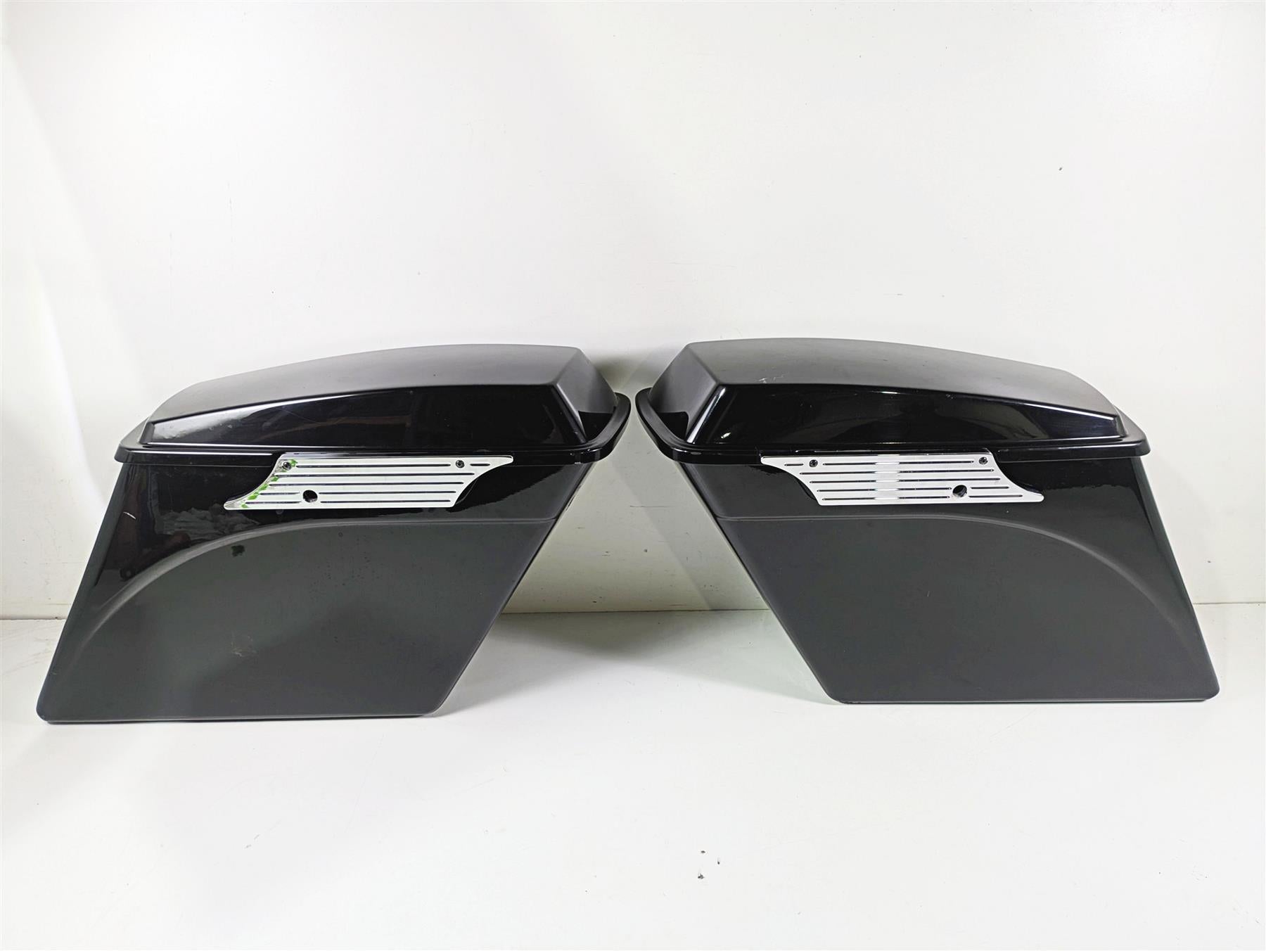 1998 Harley Touring FLHRCI Road King Stretched Saddle Bag Chrome Latches Set
