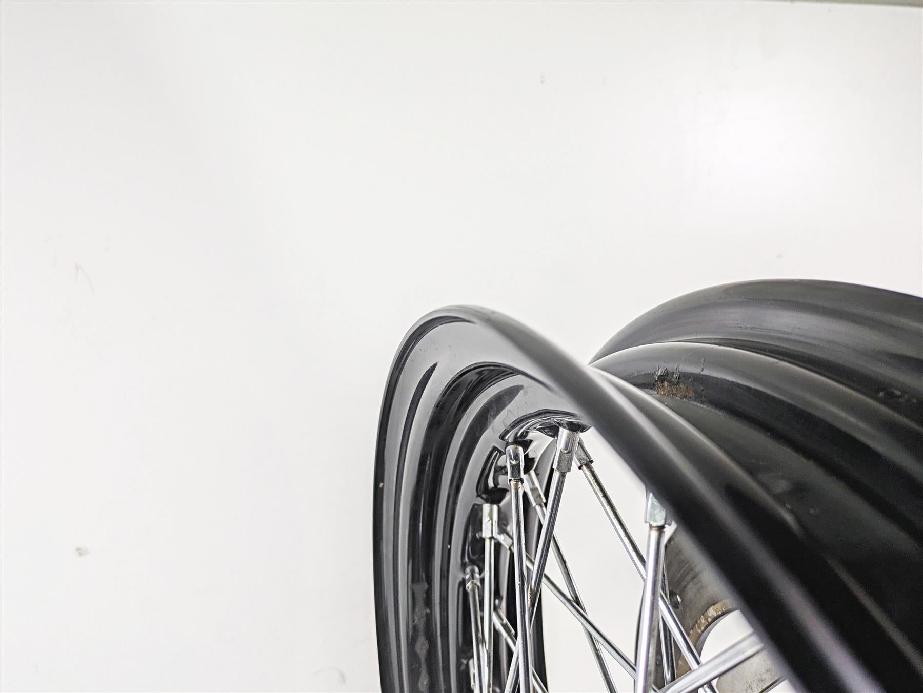 2014 Harley FLS Softail Slim Front Wheel Rim 16x3 DENT & Rotor 55107-12 {{ shop.shopifyCountryName }} - Mototech271
