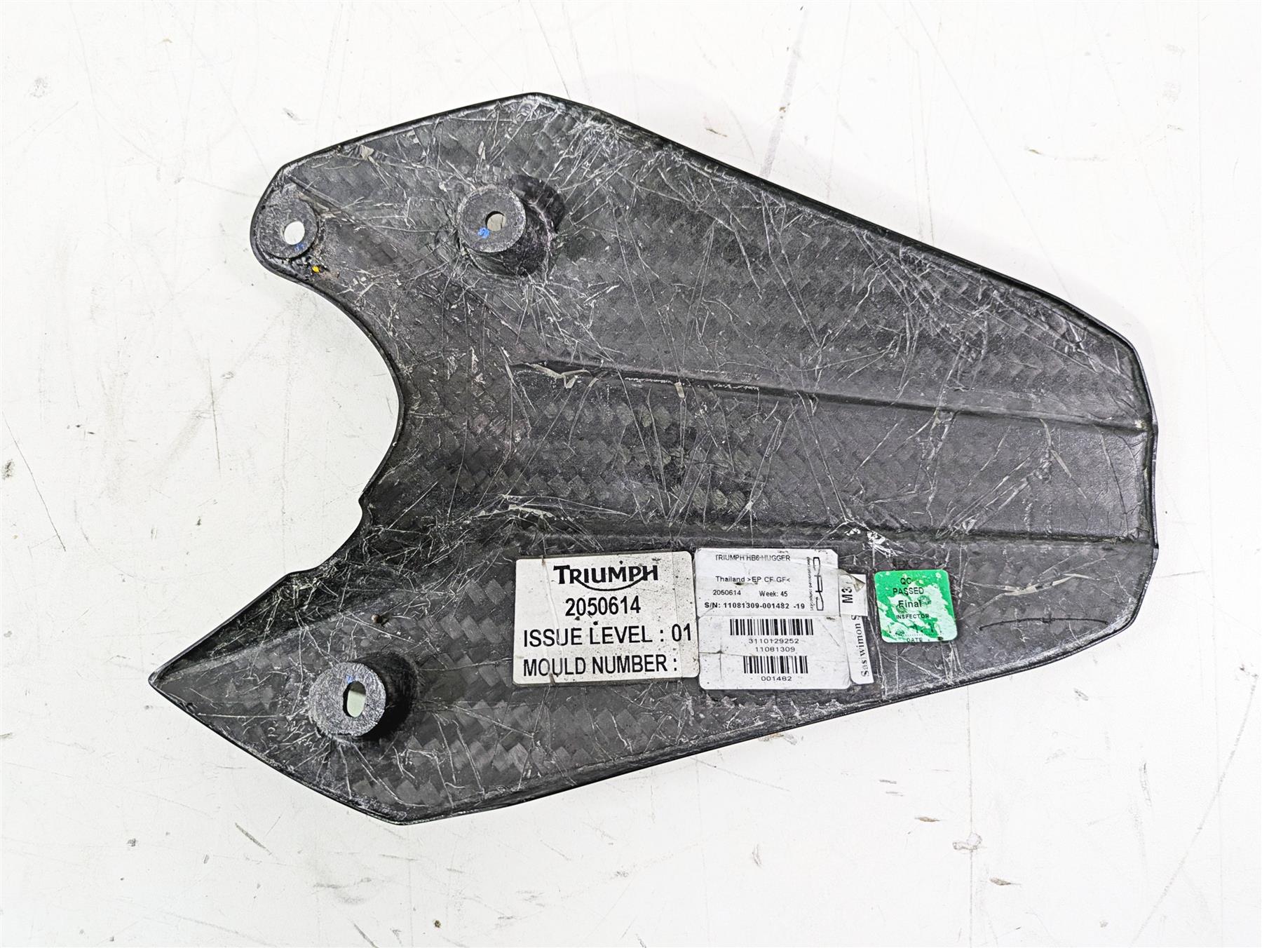 2020 Triumph Daytona 765 Moto2 Carbon Fiber Rear Mud Flap Fender T2050614 {{ shop.shopifyCountryName }} - Mototech271