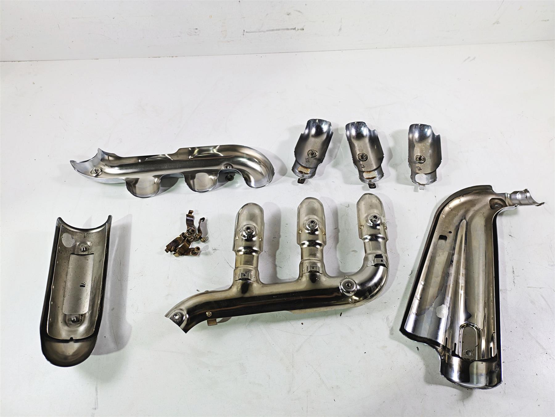 2006 Triumph Rocket 3 Exhaust Chrome Heat Shield Cover Set T2208512 {{ shop.shopifyCountryName }} - Mototech271
