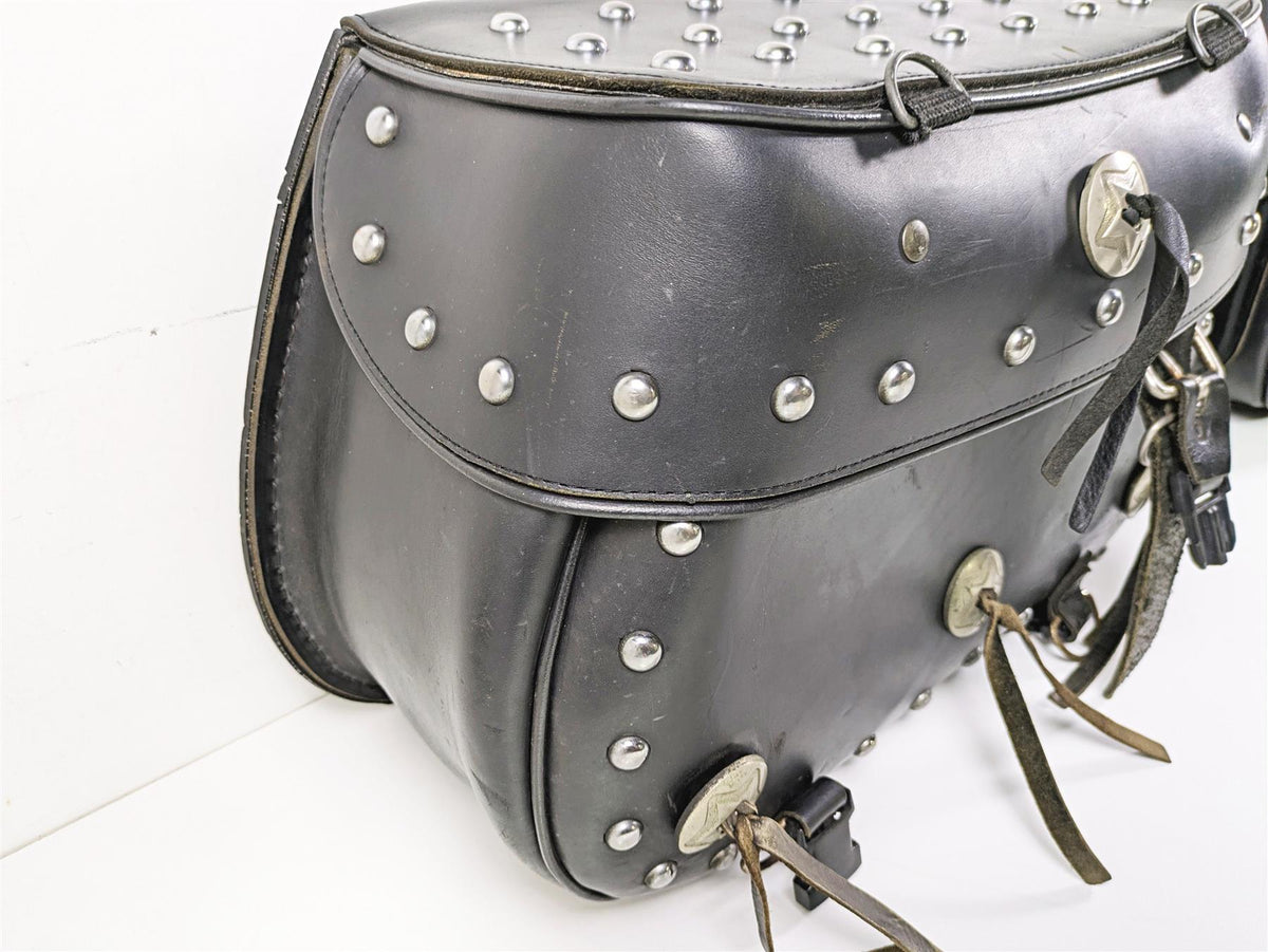 2002 Indian Spirit Deluxe Studded Leather Saddlebag & Mount & Keys Set READ {{ shop.shopifyCountryName }} - Mototech271