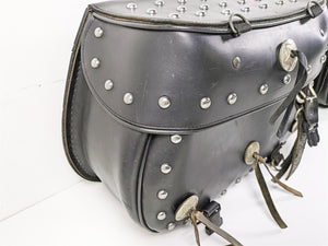 2002 Indian Spirit Deluxe Studded Leather Saddlebag & Mount & Keys Set READ
