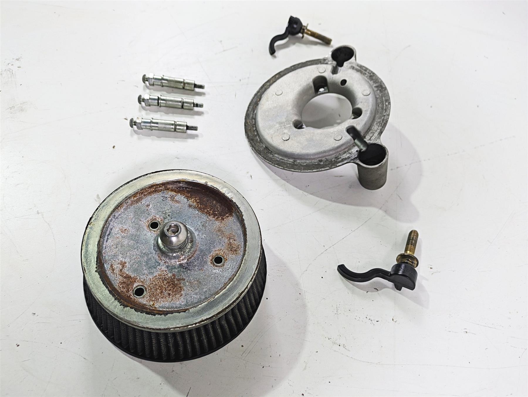 2008 Harley FLSTSB Cross Bones Air Cleaner Breather Filter Mount 29478-05A {{ shop.shopifyCountryName }} - Mototech271