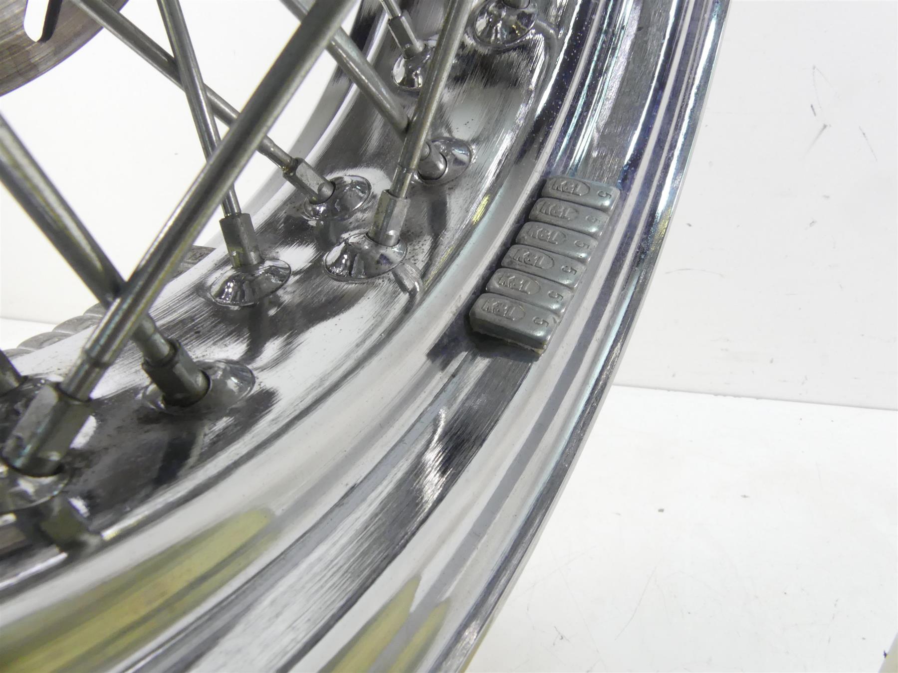 2002 Yamaha XVS1100 V-Star Nice Chrome Spoke Rear Wheel Rim 15x4.5 5EL-25311-00 {{ shop.shopifyCountryName }} - Mototech271