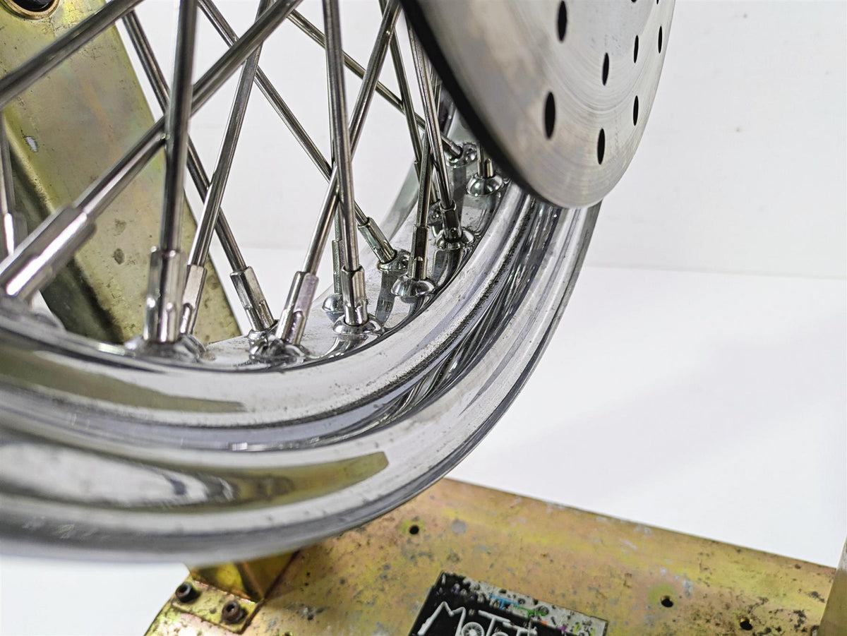 2002 Indian Spirit Deluxe Spoke Front Wheel Rim & Rotor 16x3.5 1mm Runout 21-950 {{ shop.shopifyCountryName }} - Mototech271