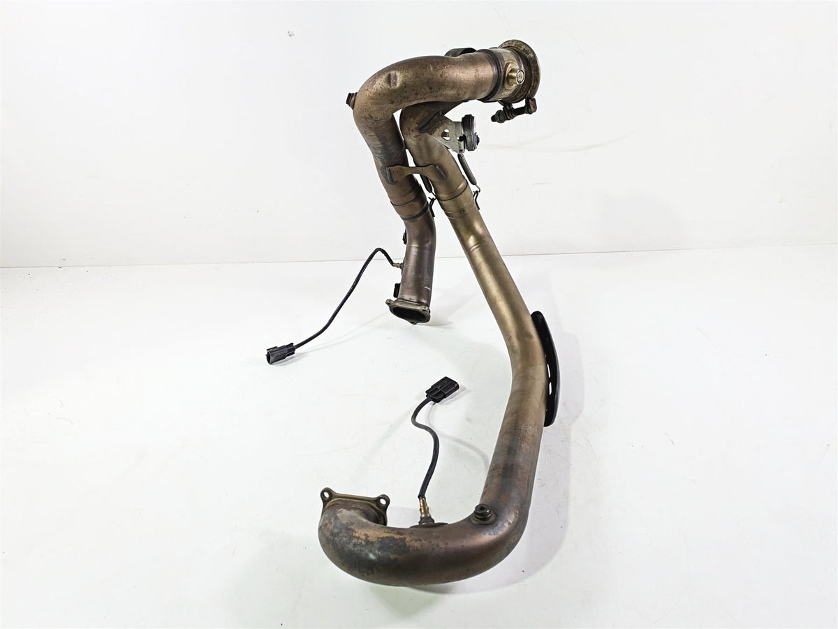 2013 Ducati Hyperstrada 821 Exhaust Header & Servo Motor Set -Dents 57013291B {{ shop.shopifyCountryName }} - Mototech271
