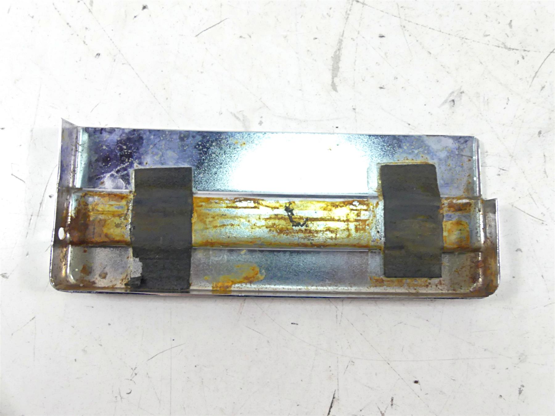 1997 Harley Sportster XL1200 C Battery Tray Holder Box + Chrome Covers 66194-49A {{ shop.shopifyCountryName }} - Mototech271