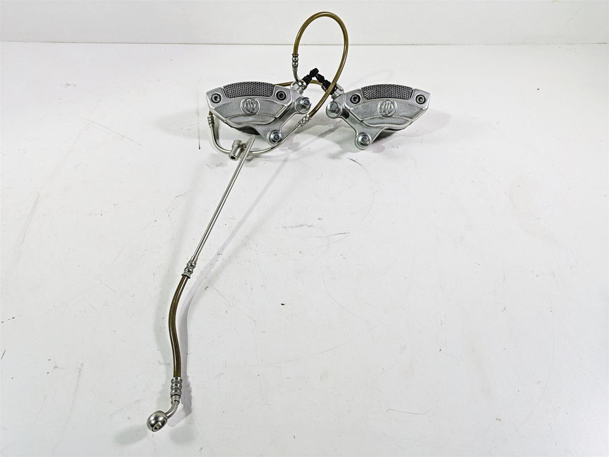 2006 Harley VRSCR Street V-Rod Front Brake Caliper Set Silver 44505-06A 44506-06 {{ shop.shopifyCountryName }} - Mototech271