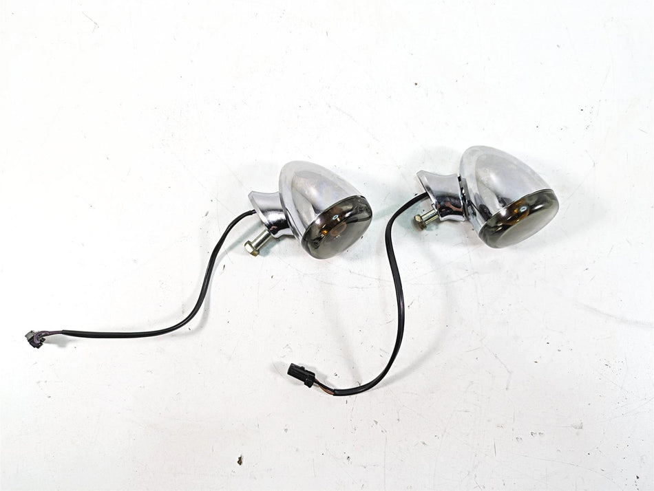 2009 Harley Dyna FXDFSE CVO Fat Bob Rear Smoked Blinker Turn Signal Set 69196-03 {{ shop.shopifyCountryName }} - Mototech271