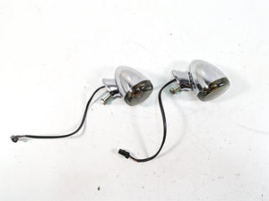 2009 Harley Dyna FXDFSE CVO Fat Bob Rear Smoked Blinker Turn Signal Set 69196-03