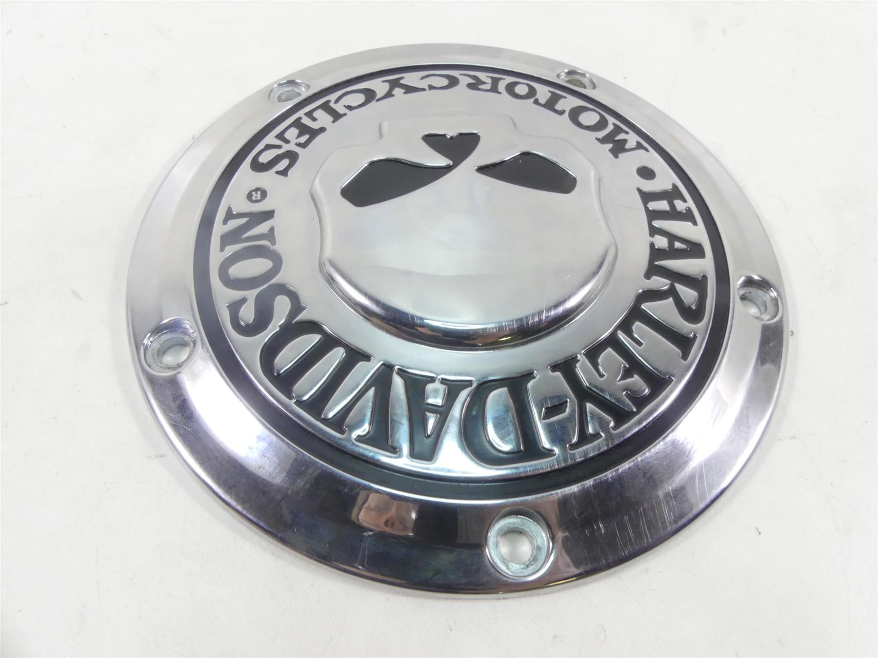 2010 Harley Touring FLHX Street Glide Round Derby Cover Willie G Skull 25441-04 {{ shop.shopifyCountryName }} - Mototech271