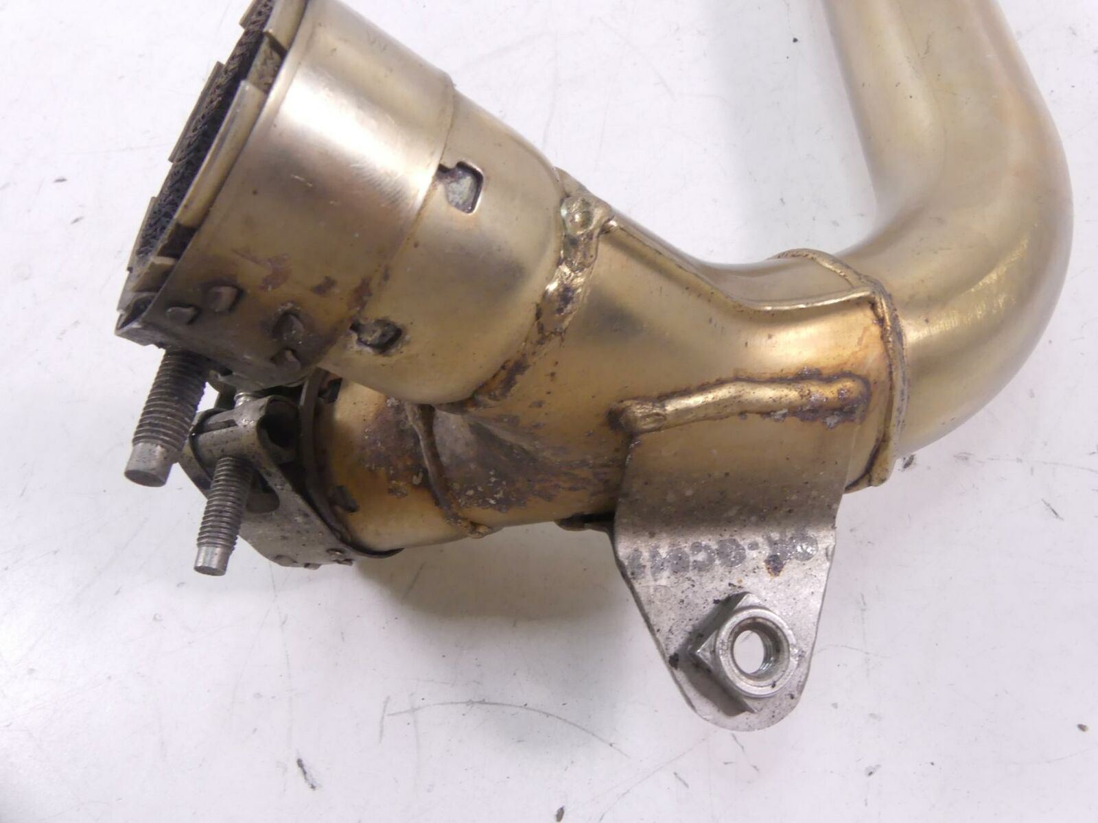 2009 Triumph Street Triple 675R Mid Middle Exhaust Pipe Tube Manifold T2203720 {{ shop.shopifyCountryName }} - Mototech271