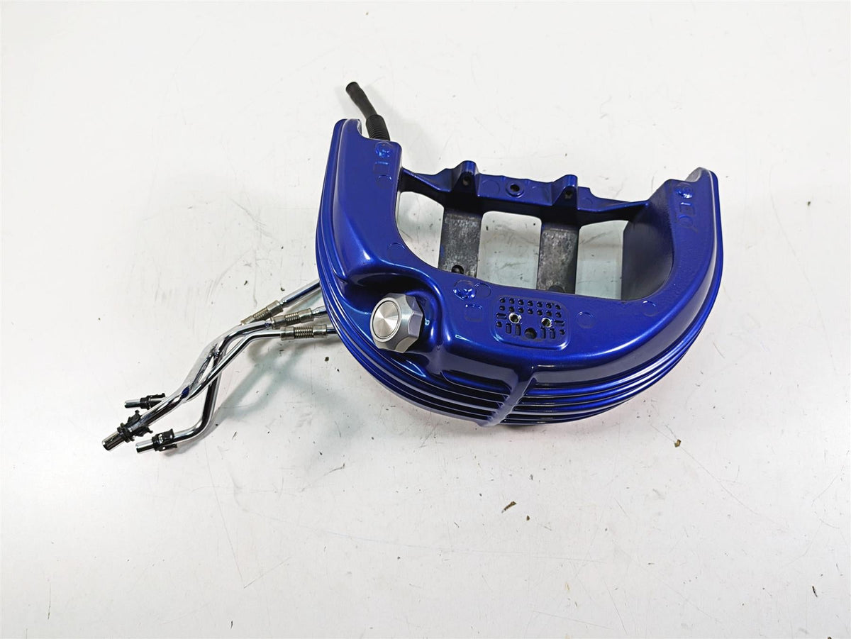2009 Harley FXCWC Softail Rocker C Oil Tank & Lines Flame Blue Pearl 62557-08 {{ shop.shopifyCountryName }} - Mototech271