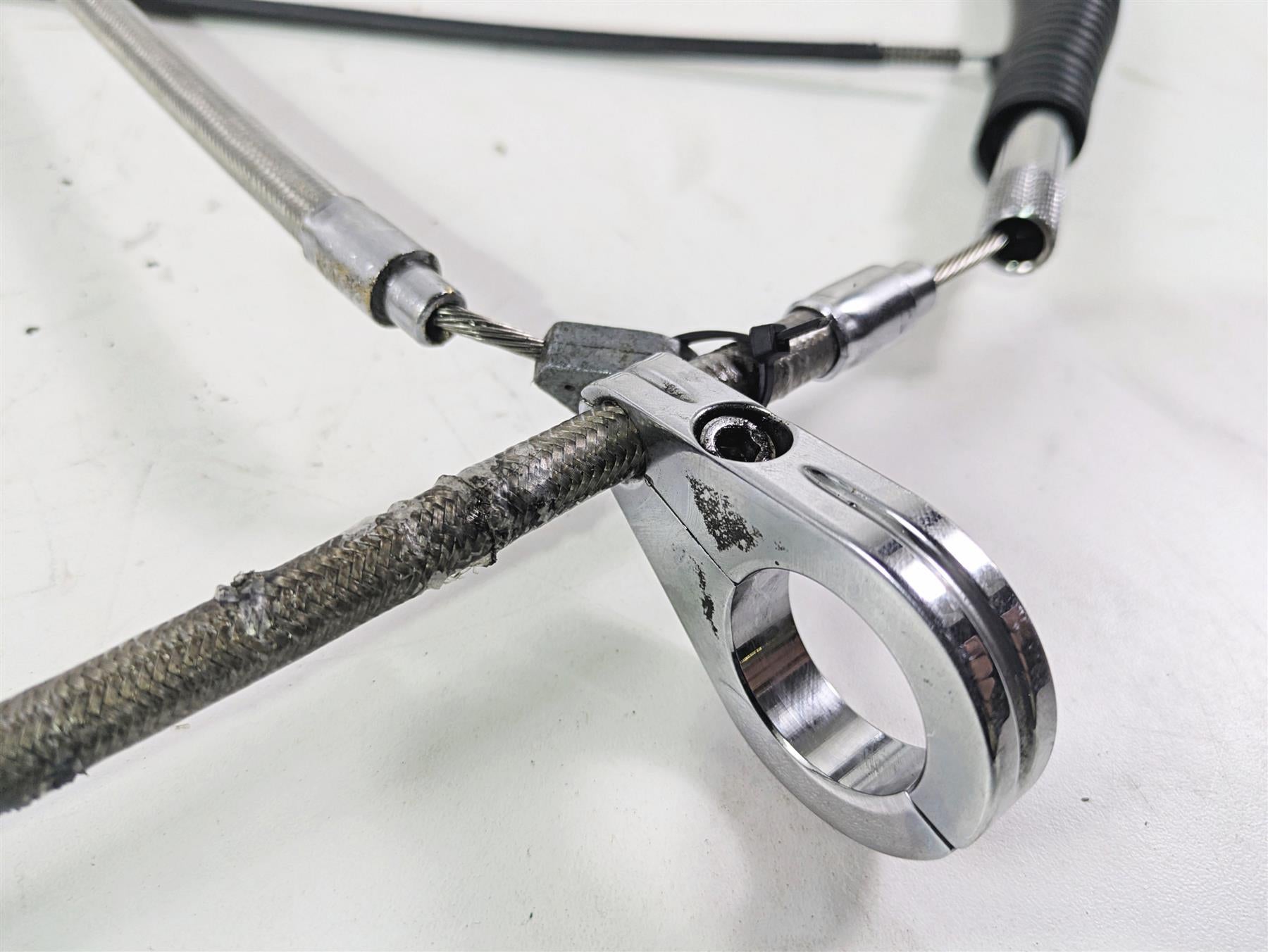 2001 Harley Touring FLHX Street Glide Brake Line Throttle Body Cable & Clutch Line 14" Tall Bars {{ shop.shopifyCountryName }} - Mototech271