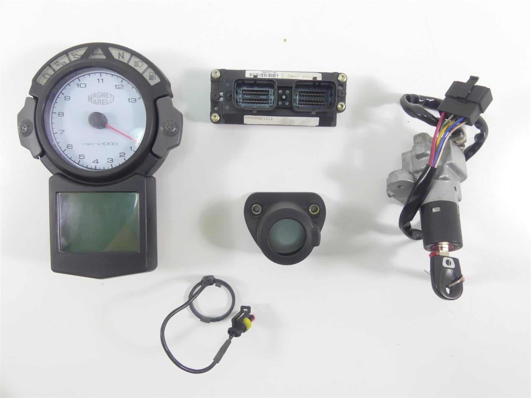 2004 Ducati 999 SBK Speedometer Cdi Ignition Switch Set 22K 40610151C 28640801D {{ shop.shopifyCountryName }} - Mototech271