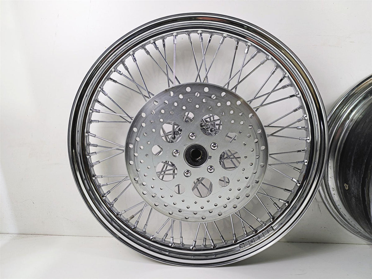 2008 Ultima Motorcycles Fat Bastard Front Rear Spoke Wheel Rim 2x21 & 8.5x18 {{ shop.shopifyCountryName }} - Mototech271