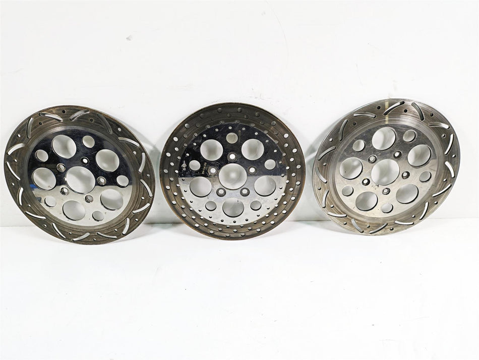 00-07 Harley Davidson Touring Electra Glide Aftermarket Chrome Front Rear Brake Rotor Disc Set {{ shop.shopifyCountryName }} - Mototech271