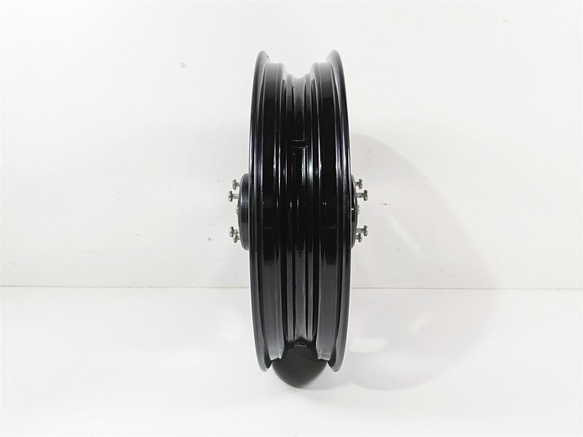2014 Harley FXDF Dyna Fat Bob Front Wheel Rim 16x3 Black Straight 43300254 {{ shop.shopifyCountryName }} - Mototech271