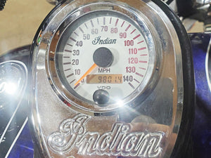 2002 Indian Spirit Deluxe Speedometer Gauge & Tank Cover 9K 56-026 26-341