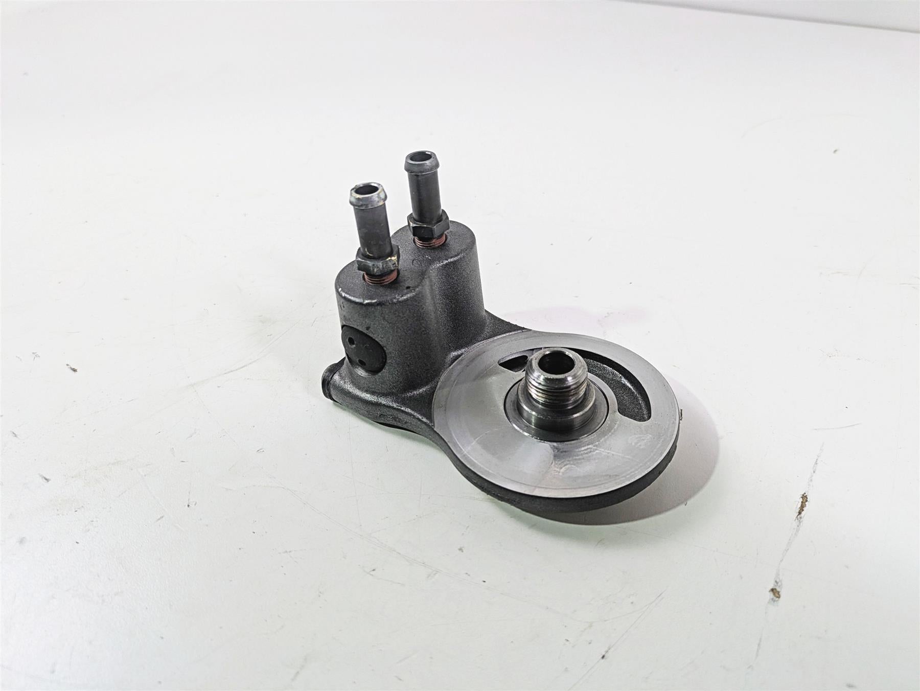 2010 Harley Touring FLHXSE CVO Street Glide Oil Cooler Flange Adapter 63076-09A