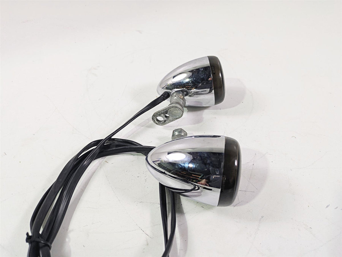 2009 Harley FXDC Dyna Super Glide Smoked Led Front Turn Signal Set 68972-00 {{ shop.shopifyCountryName }} - Mototech271