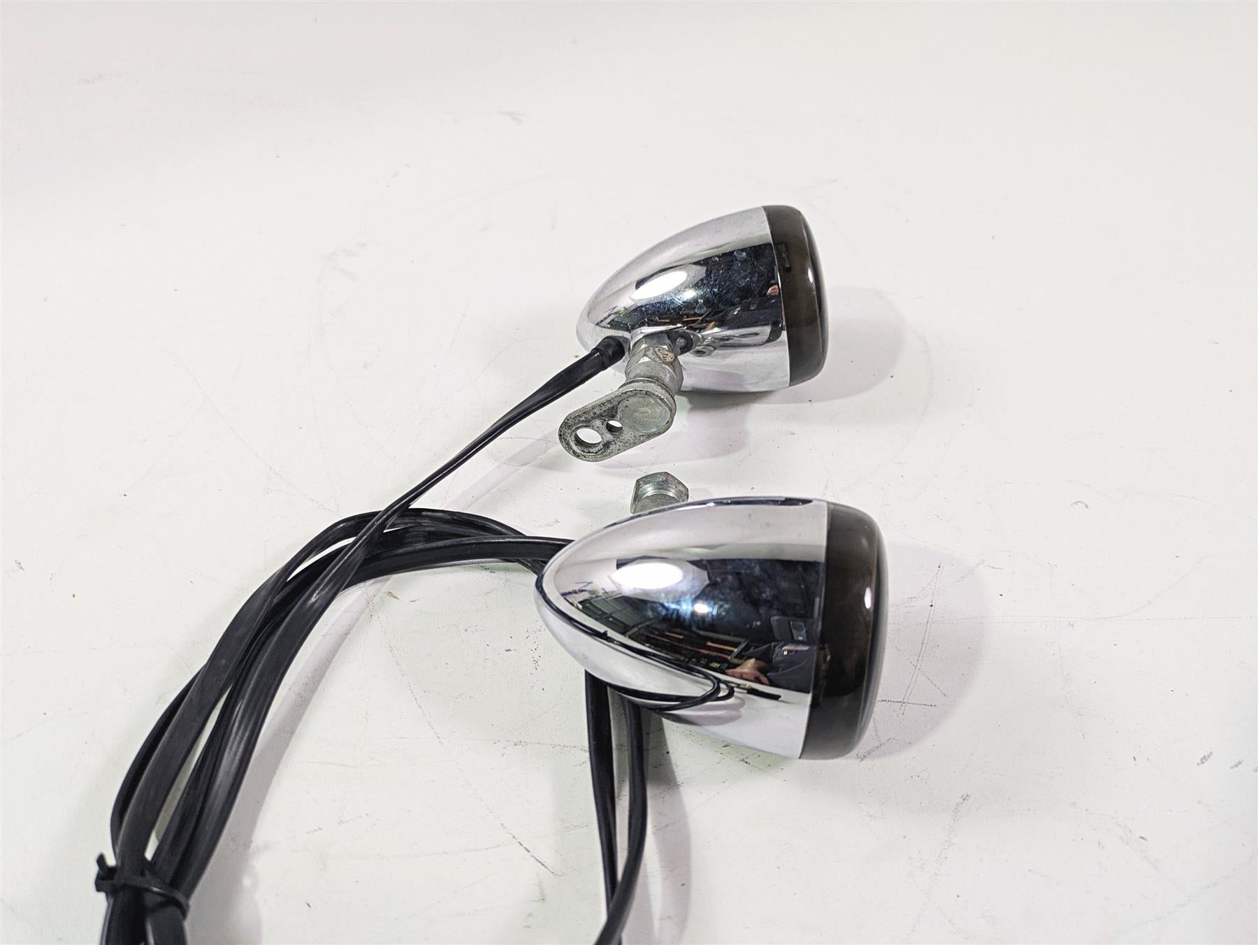 2009 Harley FXDC Dyna Super Glide Smoked Led Front Turn Signal Set 68972-00 {{ shop.shopifyCountryName }} - Mototech271
